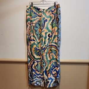 Anthropologie Blue Green Maxi Skirt Resort Wear